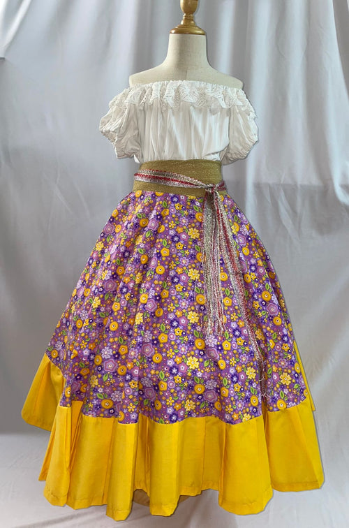 Adelita morado con amarillo