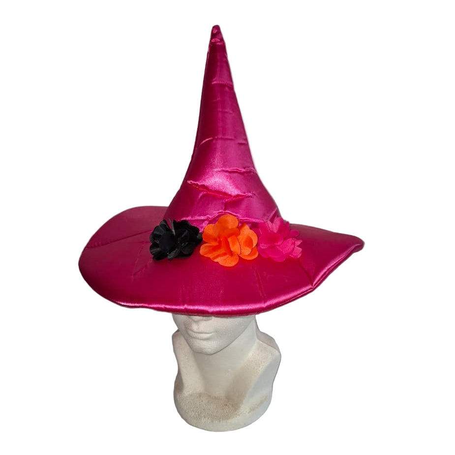 Sombrero de bruja rosa